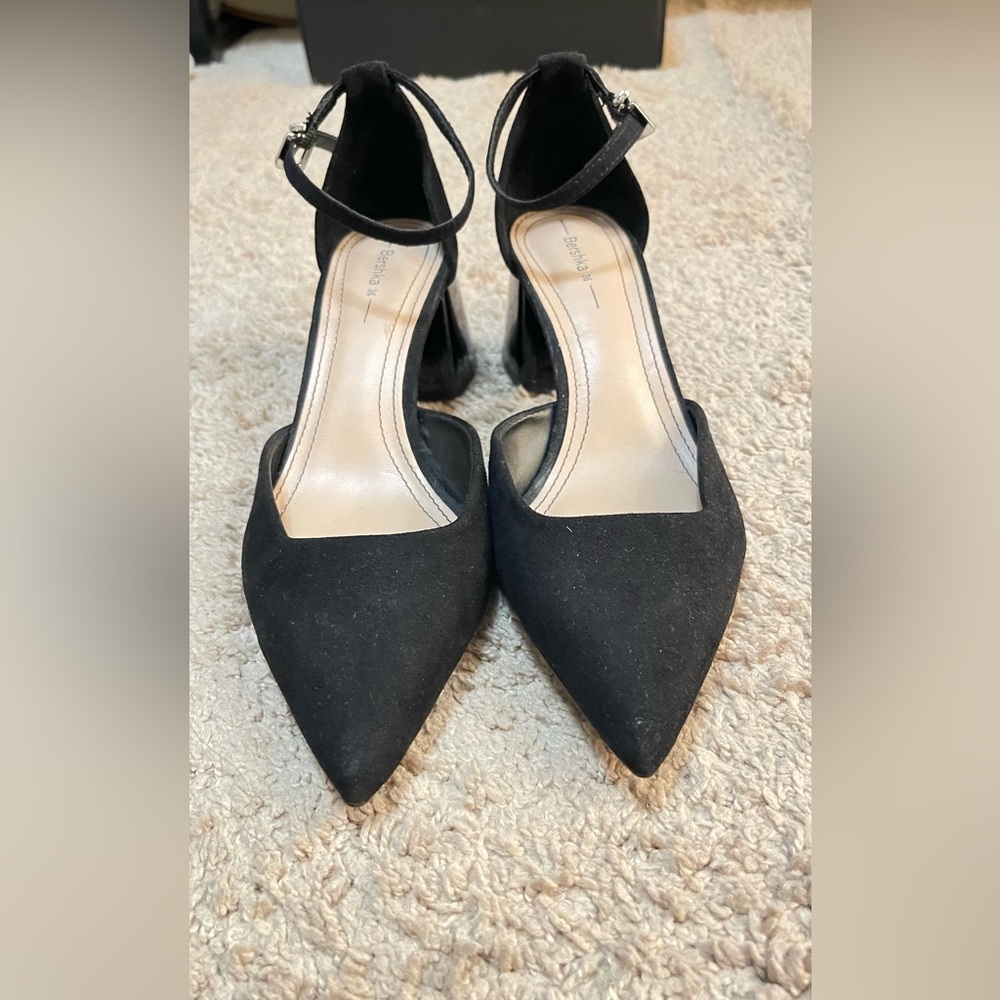 Pointed suede block heels - Picture 5 of 5
